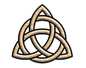 Triquetra - representing the different spheres of re-enactment and where they meet.